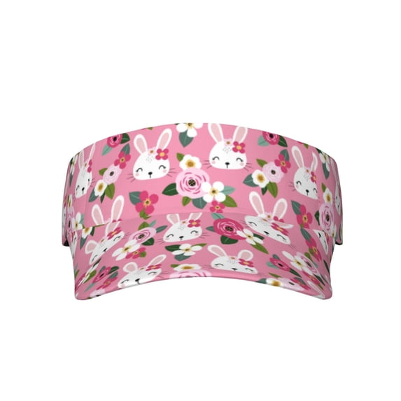 Xecao Rose Rabbit for Adult Sun Cap offers versatile sun protection with adjustable Velcro for a secure fit.