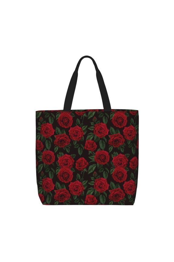 Rose for Tote Bag: spacious with inner pockets, ideal for work, shopping, or travel.