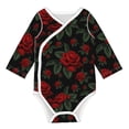 thumbnail image 1 of Xecao Roses Print Baby unisex-baby Cotton Long-sleeve Bodysuits-18 Months, 1 of 6