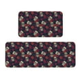 thumbnail image 1 of Xecao Roses Skulls Patten Kitchen Rugs and Mats Sets,2 Pieces Non-Slip Washable Rugs, Kitchen Mat for Floor,Suit for Kitchen Decor and Accessories, 1 of 6