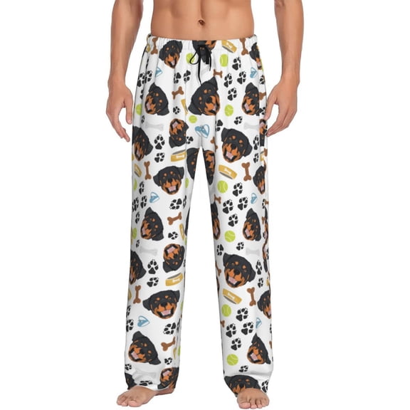 Xecao Rottweiler Men's Straight Lounge Pajama Pants: The Ultimate in Comfortable Sleepwear