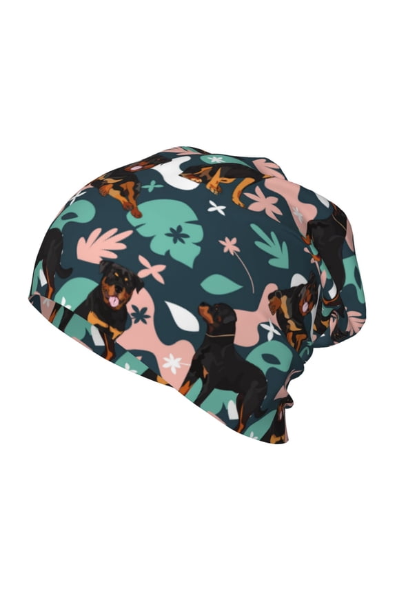 Rottweiler Print Beanie Hat Toddler Girls Boys, Baby Hats Winter Warm Knitted Thermal, Kids Winter Caps