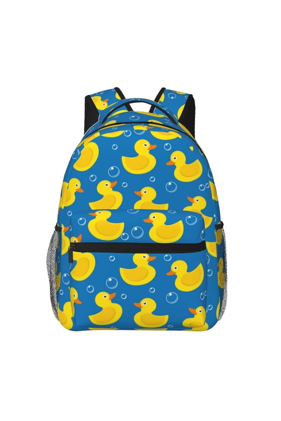 Rubber Duck Backpack, a stylish and functional choice for both men and women, is the perfect basic bookbag for college, work, or travel