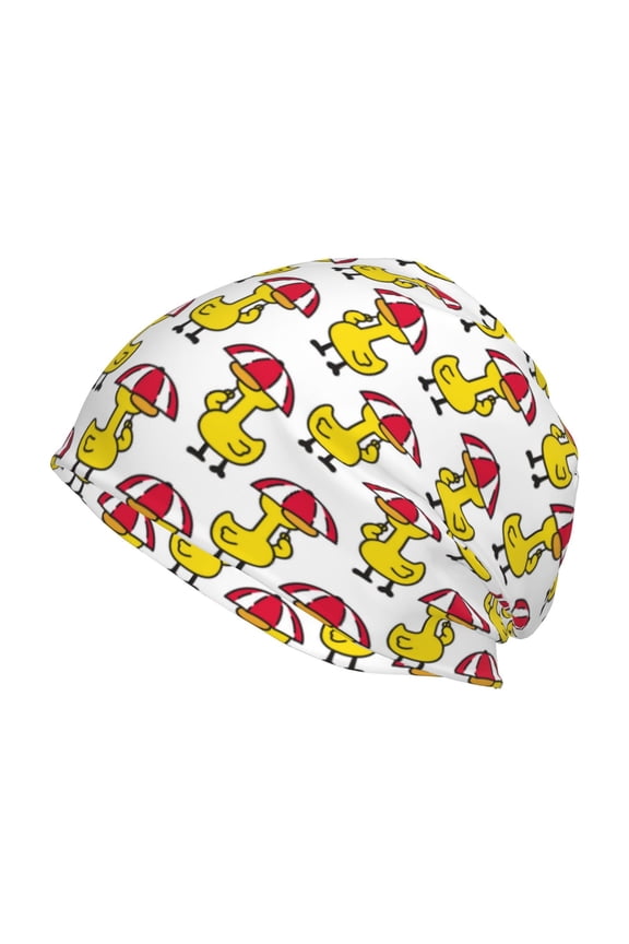Rubber Duck Chicken Bird Print Knit Hat,Winter Beanie for Men Women, Beanie Soft Warm Ski Stocking Cuffed Cap