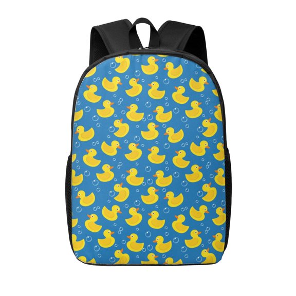 Xecao Rubber Duck print Travel Backpack, Large Computer Backpack for Men Women, College School Rucksack Book Bag