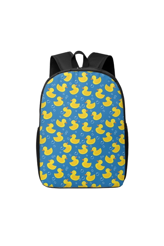 Rubber Duck print Travel Backpack, Large Computer Backpack for Men Women, College School Rucksack Book Bag