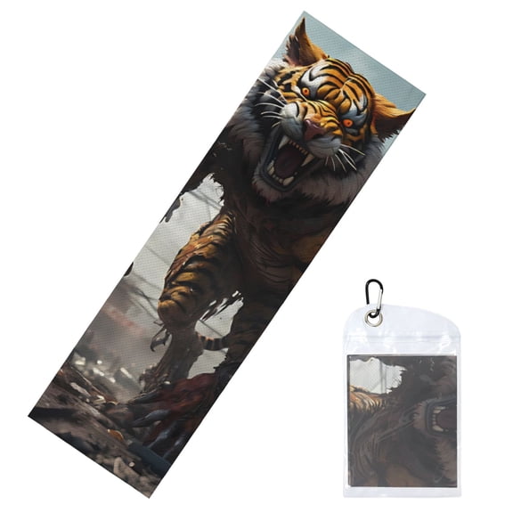 Xecao Ruins Tiger Warrior Ice Towel: a quick-dry, cold sweat-absorbing neck wrap perfect for running, swimming, yoga, gym workouts, and all your exercise needs