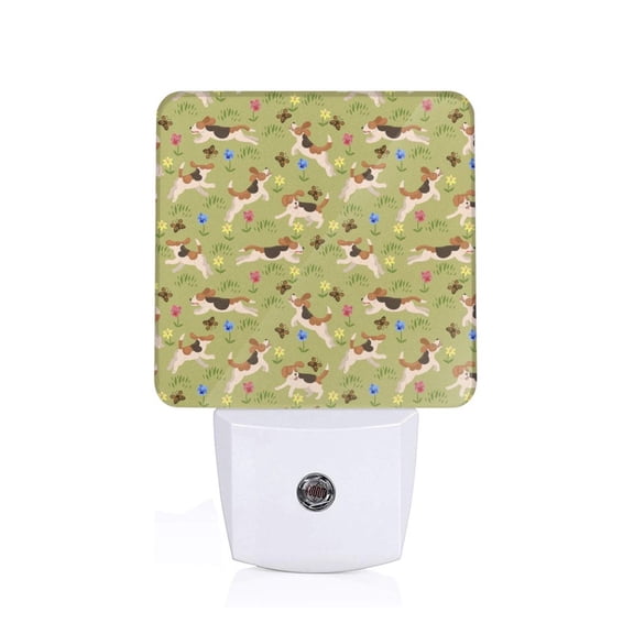 Xecao Running Beagle for Night Light - a Wall-mounted LED Fixture with A Dusk-to-dawn Sensor, Ideal for Bedrooms, Bathrooms, Hallways, and Kitchens-EU