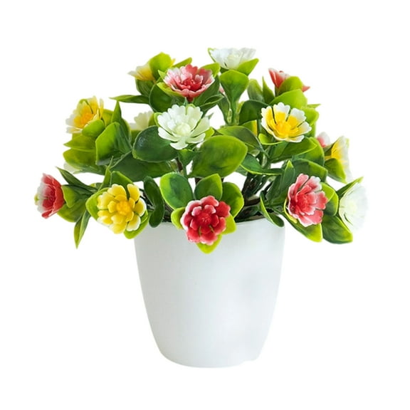 YOHAVEN Simulated Green Potted Plants, Artificial Bonsai Decoration for Home, Bedroom, Restaurant, Desktop Ornament for Indoor Landscaping Decor