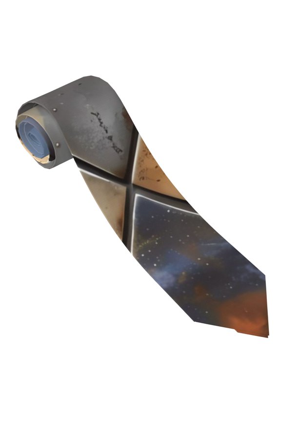 Rustic Tile Pattern Print Tie For Men Necktie Woven Jacquard Neck Ties,Classic Men's Tie