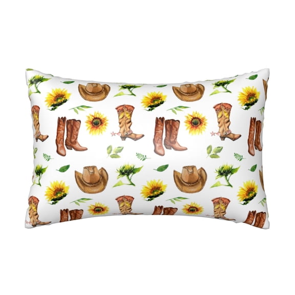 Xecao Rustic Western Charm Pattern Satin Pillowcases for Hair and Skin, Luxurious and Silky Pillow Cases with Envelope Closure, 20x30 Inches