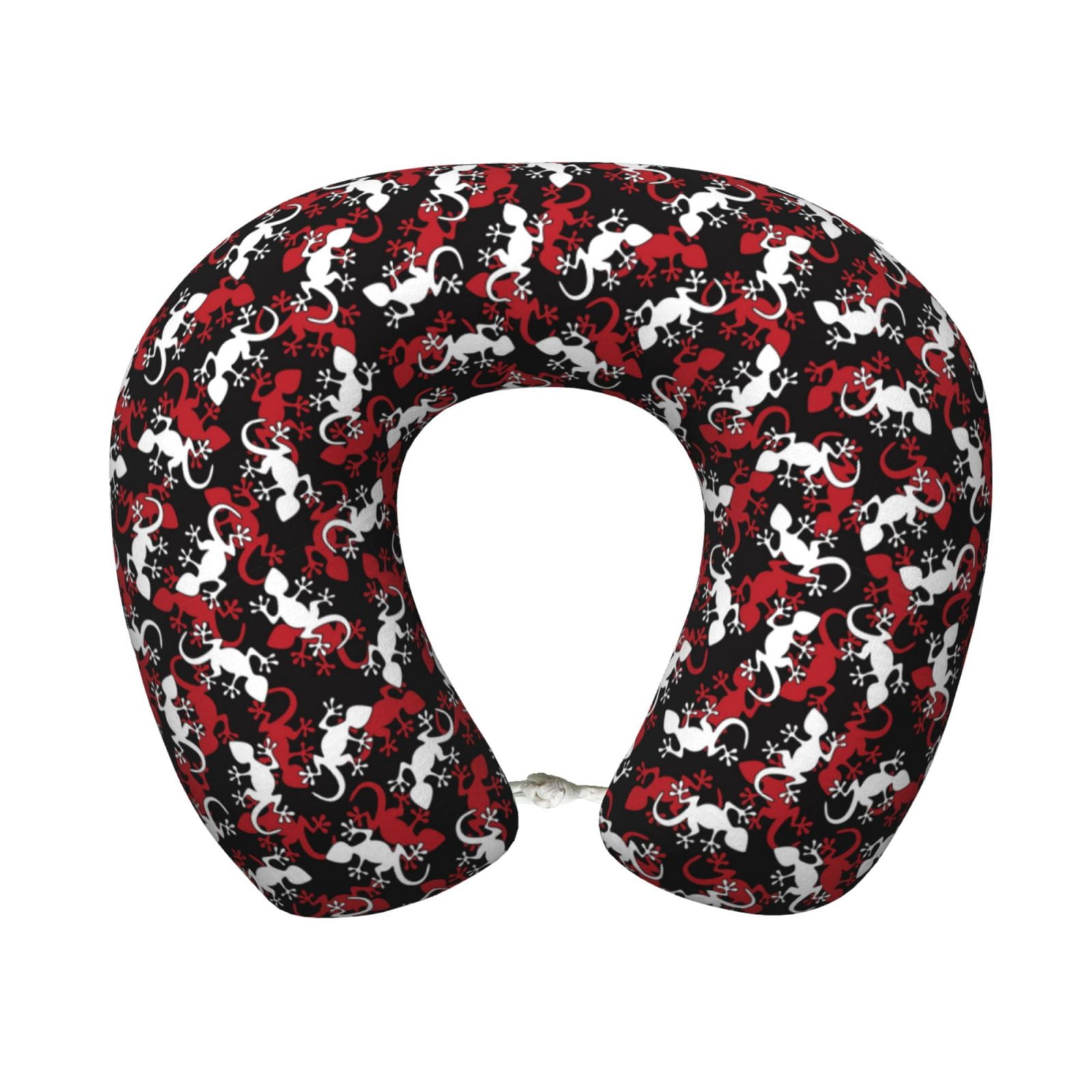 Xecao Salamander Print Memory Foam Cervical Neck Pillow Versatile U-Shaped Pillows for Home,Office,Camping,Travelling,Soft Washable Cover