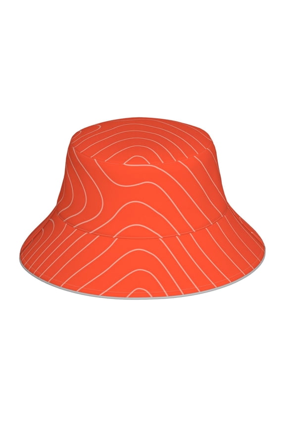 Salmon Fish Meat Print Men and Women Night Reflective Hat Runner Cap Visor Bucket Hat Boonie Cap