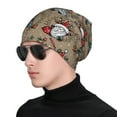 thumbnail image 1 of Xecao Santa Claus cute Print Beanie Knitted Hat for Men Women, Winter Fashion Knit Cuffed Caps Unisex, 1 of 7
