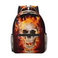 thumbnail image 1 of Xecao Satanic Skull Travel Backpack: A spacious, stylish computer backpack ideal for men and women, perfect for college, school, or daily travels, 1 of 6