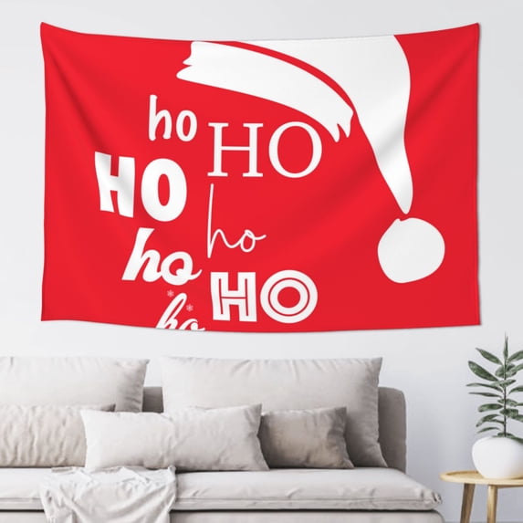 Xecao Saying Ho Ho Ho Print Tapestry, Wall Hanging Room Funny Decor, Backdrop Room Decor for Bedroom Living Room dormitory