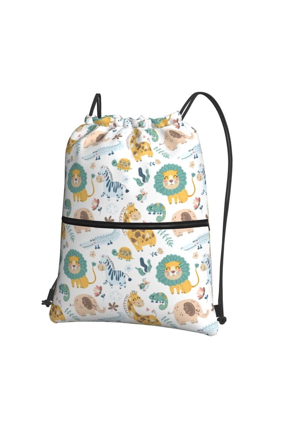 Scandinavian Africa for Drawstring Bags,Pull String Backpack Bags,String Bag Sackpack