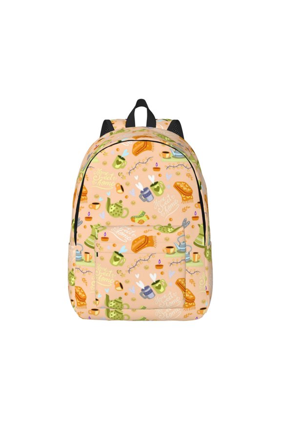 Scandinavian Style Hygge for Canvas College Laptop Backpack, Durable Rucksack Travel Notebook Bag School Backpack Book Bag for Men Women