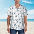thumbnail image 1 of Xecao Scarf Bear print Hawaiian shirt - a stylish short-sleeve button-down for men, perfect for casual beach and tropical outings., 1 of 9
