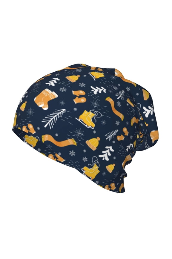 Scarf Ski Shoes sock Print Beanie Hat Toddler Girls Boys, Baby Hats Winter Warm Knitted Thermal, Kids Winter Caps