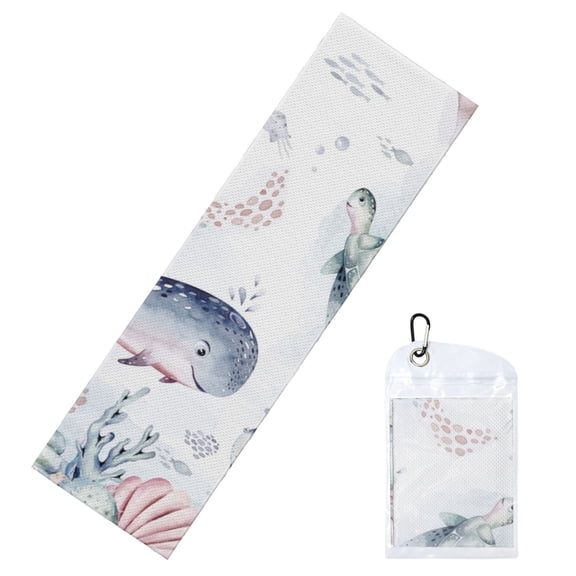 Xecao Sea Animals Ice Towel: a quick-dry, cold sweat-absorbing neck wrap perfect for running, swimming, yoga, gym workouts, and all your exercise needs