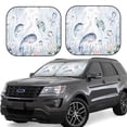 thumbnail image 1 of Xecao Sea Animals for Foldable Car Sun Shades (2-Pack) offer sun protection with an easy-fold design for convenient windshield shading., 1 of 7