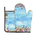 Xecao Sea and Fish Pattern Oven Mitts and Pot Holders Sets Heat ...