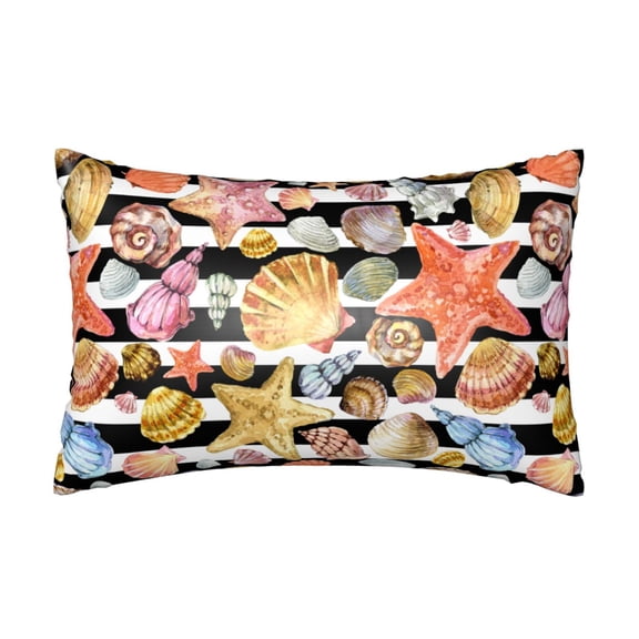 Xecao Sea Shell Pattern Satin Pillowcases for Hair and Skin, Luxurious and Silky Pillow Cases with Envelope Closure, 20x30 Inches