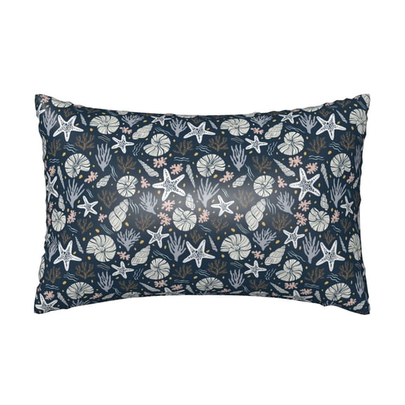 Xecao Sea Shells 1 Pattern Satin Pillowcases for Hair and Skin, Luxurious and Silky Pillow Cases with Envelope Closure, 20x30 Inches