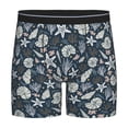 thumbnail image 1 of Xecao Sea Shells 1 Print Boxer Briefs for Men's Stretch Moisture-Wicking Underwear, Mid-Rise Classics breathable fabric, 1 of 7