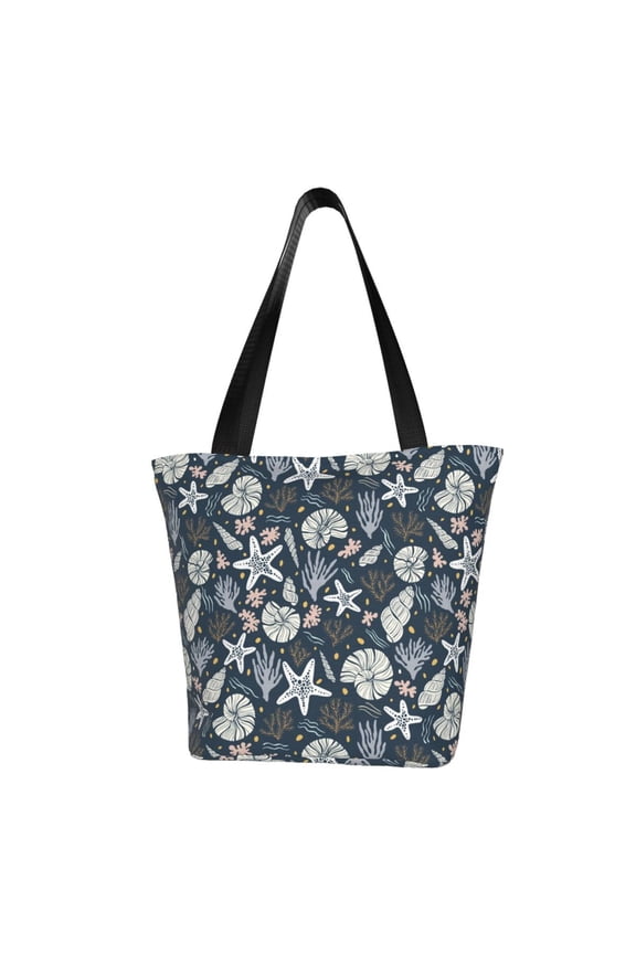 Sea Shells 1 for Tote Bag for Women -Tote Shoulder Bag with A Little Pocket Inside, Perfect for Travel and Work.