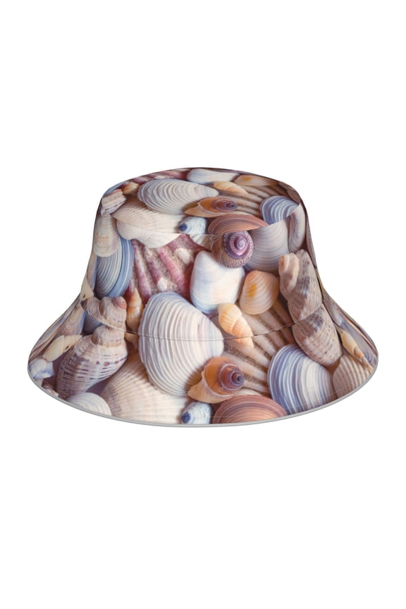 Sea Shells Print Men and Women Night Reflective Hat Runner Cap Visor Bucket Hat Boonie Cap