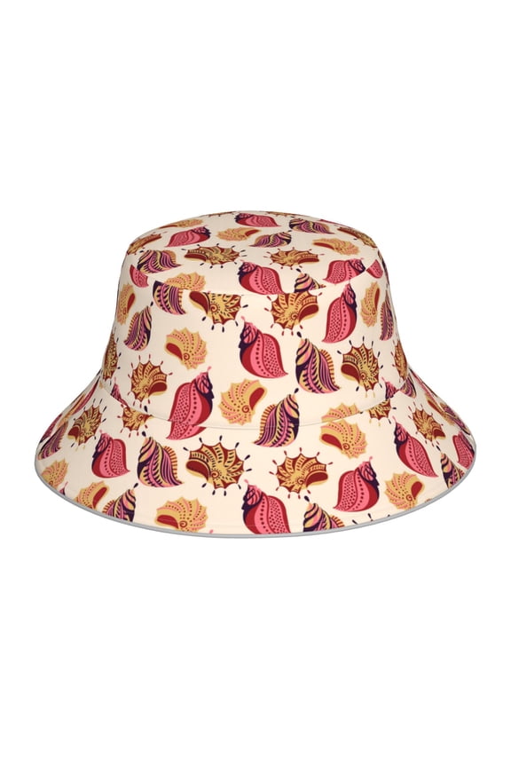 Sea Shells Print Men and Women Night Reflective Hat Runner Cap Visor Bucket Hat Boonie Cap