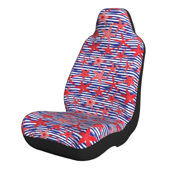 Xecao Sea Stars for Automotive Seat Covers for Cars Trucks and SUVs – Gray Car Seat Covers for Front Seats, Truck Seat Protectors-1