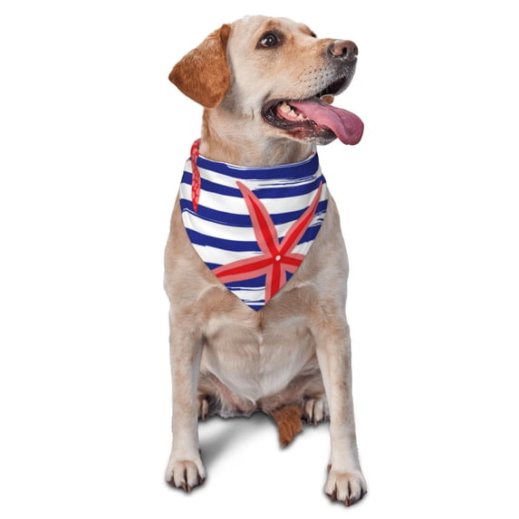 Xecao Sea Stars for Pet Bandana - A Stylish Triangle Accessory for Small to Large Dogs, Puppies, and Cats