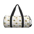 thumbnail image 1 of Xecao Sea Turtle Basking in the Sun print Round Travel Duffel Bag is a foldable gym bag with an inner pocket, perfect for travel sports, 1 of 8