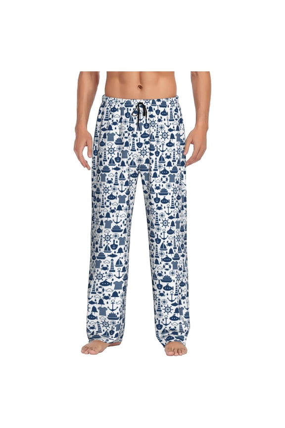 Seaside Primary Color Men's Straight Lounge Pajama Pants: The Ultimate in Comfortable Sleepwear