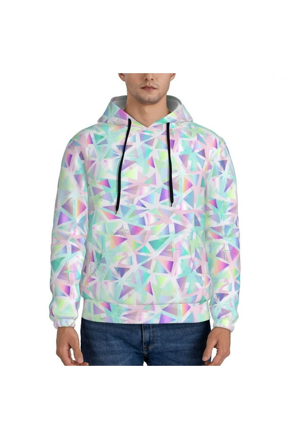 Sequins Pattern Men's Adult Pullover Hoodie,Hooded Sweatshirt-Medium