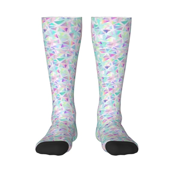 Xecao Sequins Print Compression Socks for Both Men And Women for Running, Travel, Flight, Nurse