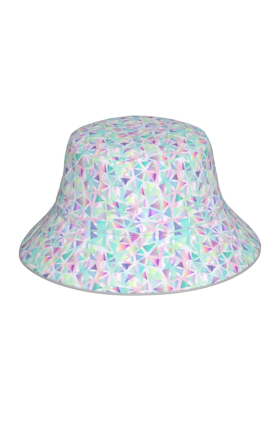 Sequins Print Men and Women Night Reflective Hat Runner Cap Visor Bucket Hat Boonie Cap
