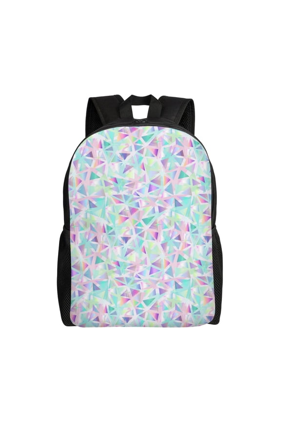 Sequins Print School Backpack with Laptop Compartment Small Travel Laptop Backpack for Women Men Waterproof College Backpack Simple School Bag