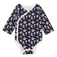 thumbnail image 1 of Xecao Sharks In Sunglasses Print Baby unisex-baby Cotton Long-sleeve Bodysuits-3 Months, 1 of 6