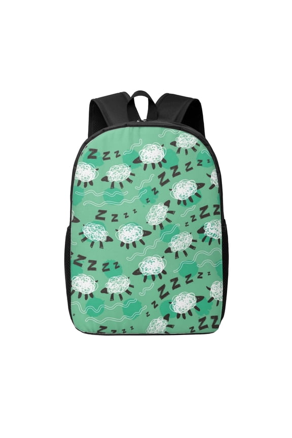 Sheep Zzz print Travel Backpack, Large Computer Backpack for Men Women, College School Rucksack Book Bag