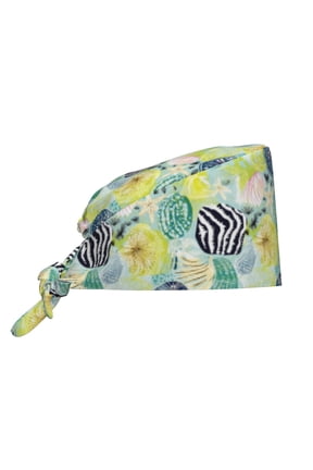 Shell Clam Print Men Women Adjustable Working Cap with Button Unisex Hats Sweatband