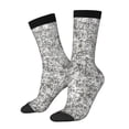 thumbnail image 1 of Xecao Silver Glitter Pattern Sport Socks for Women and Men Crew Socks Sporty Calf Socks Casual Socks, 1 of 6