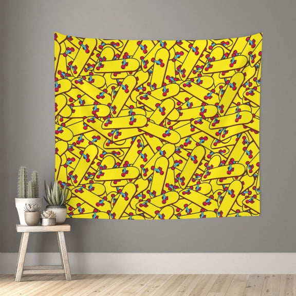 Xecao Skateboard patten Tapestry 60x51 Inches Wall Hanging Poster Tapestry for Living Room Bedroom Home Decor