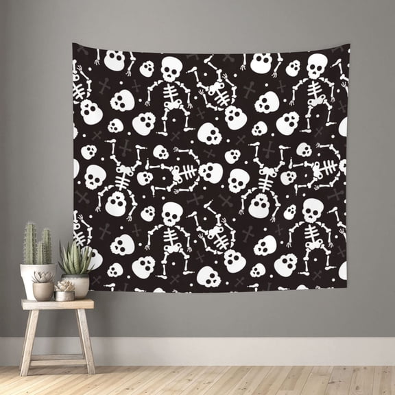 Xecao Skeleton patten Tapestry 60x51 Inches Wall Hanging Poster Tapestry for Living Room Bedroom Home Decor
