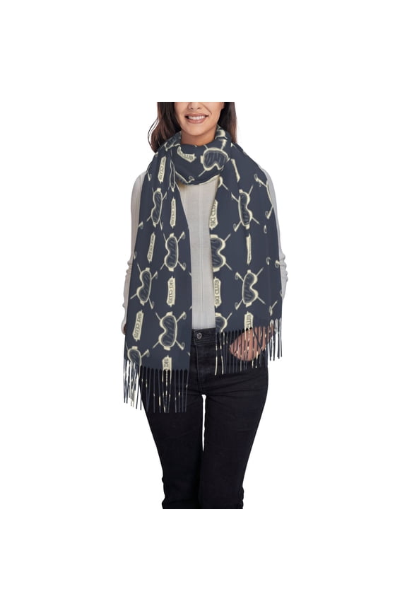 Ski Goggles Vintage Print Pattern Womens Winter Scarf Fall Scarf Oversized Large Scarf for Women Warm Shawl Wrap