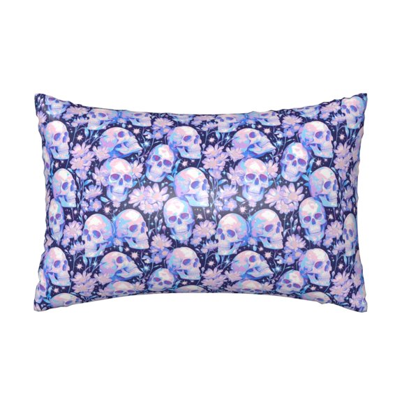 Xecao Skull star crystal Pattern Satin Pillowcases for Hair and Skin, Luxurious and Silky Pillow Cases with Envelope Closure, 20x30 Inches