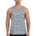 thumbnail image 1 of Xecao Sleep Rabbit Men's Tank Top Workout Quick Dry Sleeveless Gym Jogging Muscle Shirts Summer Swim Beach Tops, 1 of 9